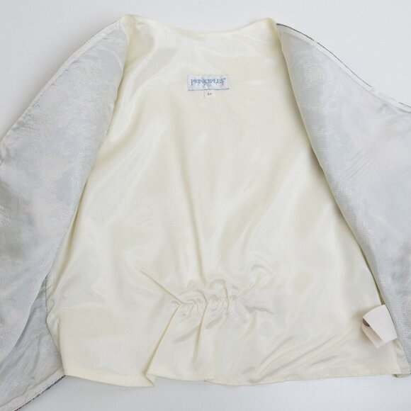 Vintage Floral Boho Embroidered Tapestry Vest Button Up White Small - Picture 5 of 13